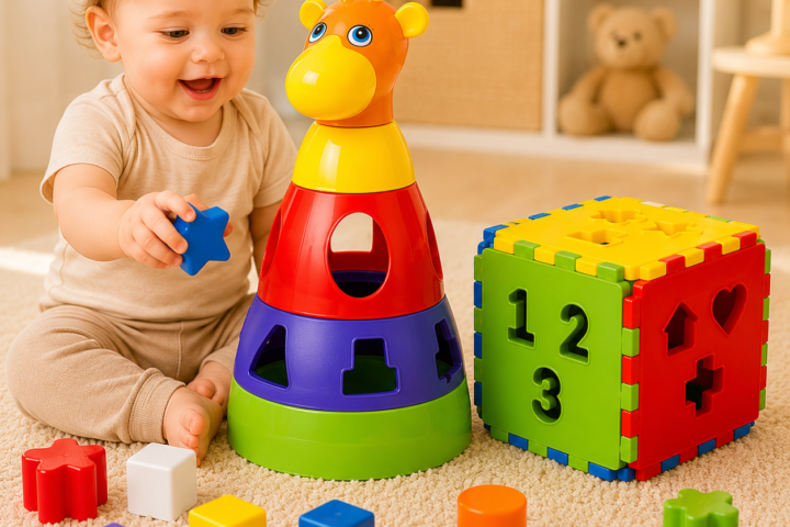 Kit de Brinquedos para Bebês de 1 Ano Menino e Menina Colorido – Capa